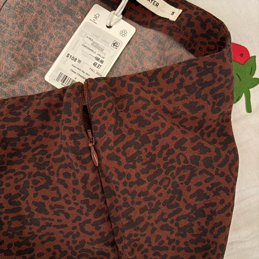 NWT Leopard Print Skirt with Zipper